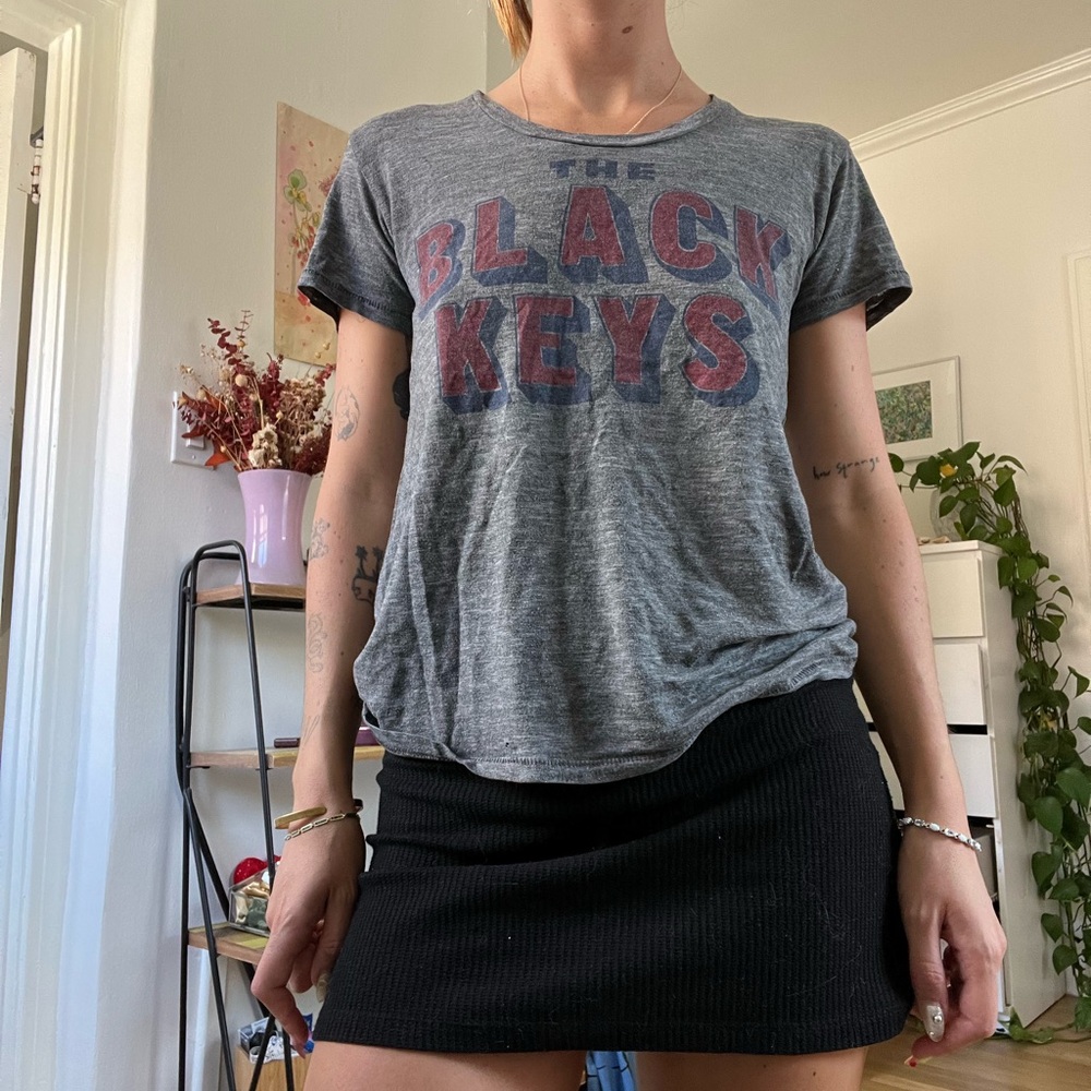 The Black Keys grey and red tour merch t-shirt circa 2012